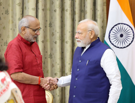 Narendra Modi congratulated CP Radhakrishnan